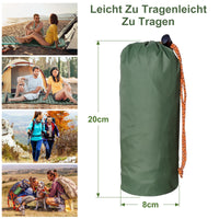 1 x RAW Customer Returns Mengine Inflatable Camping Sleeping Mat, Sleeping Mats for Camping with Pillow, Sleeping Mat for Camping, Hiking and Outdoor Travel Adventures Military Green  - RRP €25.97