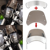 1 x RAW Customer Returns DREAMIZER Universal Motorcycle Windshield, Retro Motorcycle Windshield Wind Deflector Compatible with 5 -7 Round Headlights, Moto Windscreens for Bobber Cafe Racer Chopper Cruiser Smoke  - RRP €26.14