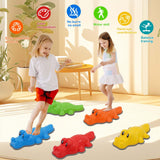 1 x RAW Customer Returns Balancing stones for children, balance river stones to promote, stepping stones for motor skills coordination, stepping stones for children, river stones non-slip for schools, daycare centers therapy centers - RRP €41.34