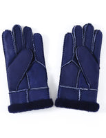 1 x Brand New YISEVEN Resistant Sheepskin Gloves for Women Soft Cuffs Soft and Thick Lining Warm Work in Winter, penn blue L 7.5 -8  - RRP €25.99