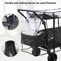 1 x RAW Customer Returns Rain cover handcart children, rain protection accessories, rain cover rain cover transparent, handcart rain cover rain protection cover for folding handcart with push handle - RRP €34.27