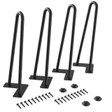 1 x RAW Customer Returns WINSOON Set of 4 Hairpin Table Legs 30cm Metal Hairpin Legs DIY Table Legs Furniture Feet Table Runners Made of Steel with Floor Protectors and Screws Available for Desk Dining Table, Coffee Table, Table - RRP €26.11