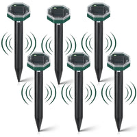 1 x RAW Customer Returns Flintronic 6 Pack Solar Mole Repellent, Waterproof Solar Mole Control, Ultrasonic Solar Mole Repellent, Mole Repellent with IP65, Vole Repellent Mole Repeller for the Garden - RRP €22.18