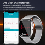 1 x RAW Customer Returns 2024 New Smartwatch with ECG li , 1.96 Fitness Watch with Sleep Monitor Heart Rate Monitor SpO2, Blood Pressure, Body Temperature, 150 Sport Modes, IP68 iOS Android Sports Watch - RRP €70.58