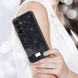 1 x RAW Customer Returns BEZ Phone Case for Samsung Galaxy A55 5G Case Glitter, Sparkle Diamond Crystal Bling Case with Bling Co. Series for Samsung A55 5G, Jet Black - RRP €19.15