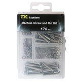 3 x Brand New TKExcellent Machine Screw and Hex Nut 304 Stainless Steel Assortment Kit 170pcs - RRP €72.0