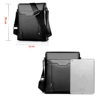 2 x RAW Customer Returns Waterproof Men s Leather Shoulder Bag Business Men s Crossbody Bag Everyday Bags Sling Work Bag with Free Wallet for iPad Tablets - RRP €66.0