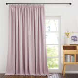 1 x RAW Customer Returns PONY DANCE Children s room curtains for large windows opaque curtains with ruffle tape set of 1 H 245 x W 300 cm thermal curtain cold protection ruffle tape children s curtains girls, light pink - RRP €44.95