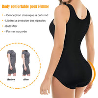 1 x RAW Customer Returns Junlan Shapewear Women s Slimming Body Shaper Bodysuit Women Black, X-Large  - RRP €24.49