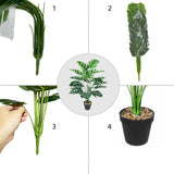 1 x RAW Customer Returns AIVORIUY Artificial Plant in Pot Artificial Plants Decorative Plant Green Plant Monstera Silk Flowers Green Splitphilo Plant Silk Plant Houseplant Artificial Flower Decoration Office Plant Plastic Areca Palm - RRP €24.88