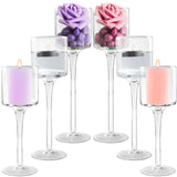 1 x RAW Customer Returns Belle Vous Pack of 6 Glass Tea Light Holders 3 Sizes - Transparent High Glass Candle Holders, Glass Candle Holders, Large Candle Holders - Ideal for Weddings, Home Accessories, Table Decorations, Gifts - RRP €30.49