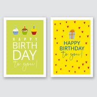 1 x RAW Customer Returns Meridian Design birthday cards, Happy Birthday folding cards in a set of 10 with envelope, birthday greeting card, 10 greeting cards in premium quality, creative gift cards - RRP €17.14