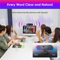 1 x RAW Customer Returns VIZOLINK V20 UHD 4K Webcam with Microphone and Speaker, 4K 25FPS, 1080P 30FPS, AI Autofocus, Remote Control, 3XZoom, 112 Field of View, Plug Play, with Cover and Tripod for Video Call and Conference - RRP €65.96