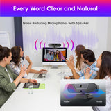 1 x RAW Customer Returns VIZOLINK V20 UHD 4K Webcam with Microphone and Speaker, 4K 25FPS, 1080P 30FPS, AI Autofocus, Remote Control, 3XZoom, 112 Field of View, Plug Play, with Cover and Tripod for Video Call and Conference - RRP €65.96