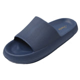 1 x RAW Customer Returns JOMIX Summer Slippers Men Thick Sole Sandals Solid Color Slides Comfortable Flip Flops Bath Slippers Sea Pool Beach Swimming Indoor Outdoor Navy, 43 EU  - RRP €60.0