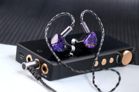 1 x RAW Customer Returns LINSOUL Kiwi Ears Cadenza 10mm Beryllium Dynamic Driver IEM 3D Printed with Detachable Interchangeable Plug 0.78 2pin 3.5mm IEM Cable for Musician Purple  - RRP €43.36