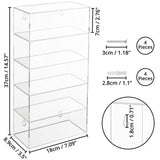 1 x RAW Customer Returns BELLE VOUS Clear Shelf Wall Acrylic Display Case - 18 x 8.9 x 37 cm - Hanging Shelf with 5 Shelves - Wall Display Case Hanging for Toys, Figures, Gems, Stones Shot Glass Collection - RRP €35.69