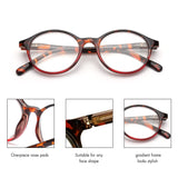 1 x RAW Customer Returns JM 3 Pack Vintage Round Reading Glasses With Spring Hinges Eyeglasses For Readers Men Women 0.74 Mixed Color - RRP €18.99