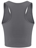 1 x RAW Customer Returns Geyoga 4 Pack Women s Crop Tank Tops Black, Anthracite Grey, Olive Green, White, S  - RRP €25.99