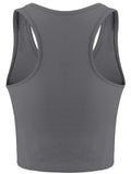 1 x RAW Customer Returns Geyoga 4 Pack Women s Crop Tank Tops Black, Anthracite Grey, Olive Green, White, M  - RRP €25.99