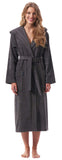 1 x RAW Customer Returns Morgenstern bathrobe women s hood I cotton I terry cloth I long I grey I size MI 40 42 - RRP €49.84