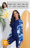 1 x RAW Customer Returns Halcurt women s long-sleeved swimsuit with bra surf UV shirt rash guard UPF 50 zipper swim shirt swimwear bathing shirt XL - RRP €36.29