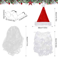 1 x Brand New Shengruili Santa Claus beard and wig,Santa hats,Santa Claus glasses,Santa Claus beard costume wig,Santa Claus beard white,Santa Claus wig,Santa Claus costume accessories - RRP €16.72