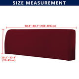 1 x Brand New TIANSHU Stretch Bed Headboard Covers Headboard Cover Wall Protector Stretchable Dustproof Bed Head Protector Cover for Bedroom Decoration Length 180cm-205cm, Wine Red  - RRP €30.65