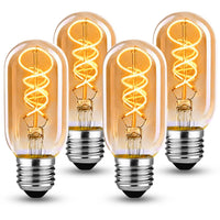 1 x RAW Customer Returns HUSTUNG Edison Vintage Light Bulb E27, E27 LED Vintage Dimmable 4W T45 Light Bulb E27 Led Warm White 2700K, LED Light Bulb E27 Vintage Ideal for Nostalgia and Retro Lighting - Amber Glass - 4 Pieces - RRP €29.98