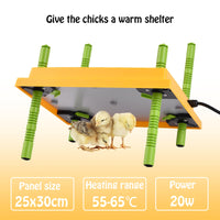 1 x RAW Customer Returns heninhill chick heating plate 25x30cm height adjustable heating plate heat lamp for chickens ducks poultry rearing yellow  - RRP €44.36