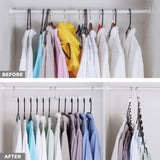 1 x RAW Customer Returns HOUSE DAY Clothes Hangers Space Saving Non-Slip Closet Organizer 8 Pieces Made of Metal for Heavy Clothes L26cm - RRP €17.03