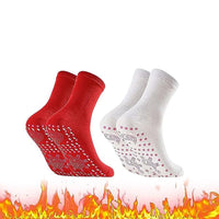 1 x Brand New Self-Heating Socks, Heated Socks, Magnetic Socks, Tourmaline Self-Heating Socks, Thermal Socks for Men Women, Tourmaline Socks for Camping, Hiking, Fishing, Cycling, 2 Pairs White, Red  - RRP €30.0