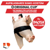 1 x RAW Customer Returns AirSuit Inflatable Sumo Costume Unusual inflatable costume Premium quality Adult size Polyester Comfortable to wear Resistant With inflation system OriginalCup  - RRP €35.28