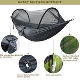 1 x RAW Customer Returns NATUREFUN Ultra-Light Travel Camping Hammock Mosquito Net Hammock 300 kg load capacity, breathable quick-drying parachute nylon 2 premium carabiners, 2 nylon slings included - RRP €33.43