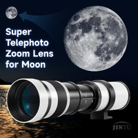 1 x RAW Customer Returns JINTU 420-800mm Telephoto Camera Zoom Lenses F 8.3-16 Manual MF for Canon NIKON DSLR Digital Cameras 60D 70D 80D 90D 4000D 1200D D90 D5600 D5000 D5100 D3200 D3500 D7200 Aluminum Alloy - RRP €117.91