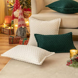 1 x RAW Customer Returns MIULEE Corduroy Cushion Cover Christmas Christmas Pillow Decorative Pillowcases Cushion Cover Modern Sofa Cushions Throw Pillows Decorative Pillows for Sofa Living Room Set of 2 50 x 50 cm Cream White - RRP €20.49