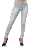 1 x RAW Customer Returns Elara Damen Stretch Hose Gummizug Jeans Push Up Chunkyrayan YH1053-1 Grey Denim-36 S  - RRP €20.86