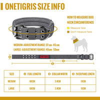 2 x Brand New OneTigris Adjustable nylon dog collar with D ring and metal buckle available in 3 colors and 3 sizes Army Green, L L, Coyote Brown L, Grey  - RRP €39.98