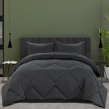 1 x RAW Customer Returns TOPLUXE Duvet 200x200, 300gsm Microfiber Quilt, 4 Seasons Duvet 200x200cm, Grey  - RRP €46.88