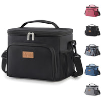 1 x RAW Customer Returns Lifewit Insulated Cooler Bag, Reusable Lunch Bag, Portable Cooler Box, Soft Carrying Case, Leakproof with Adjustable Shoulder Strap for Adults for Work Picnic, Black 9L - RRP €18.99