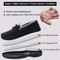 6 x Brand New DL Slippers Men s Plush Moccasins Slippers with Memory Foam Winter Warm Slippers for Men Faux Fur Lined Closed Toes Non-Slip Rubber Sole Slippers Slippers, 42 EU - RRP €143.28