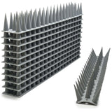 2 x RAW Customer Returns Pigeon repellent spikes plastic 4m, bird deterrent, sparrow repellent, cat deterrent for balcony, fence, garden, balcony railing, roof beams gray, 33 cm x 12 pieces  - RRP €36.08