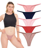 1 x RAW Customer Returns LadyMelex Women Sexy Cotton Thongs Casual Underwear G-String Briefs 5 Pack Mink S - RRP €27.6