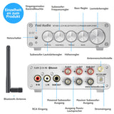 1 x RAW Customer Returns Fosi Audio BT30D-S Bluetooth 5.0 Amplifier 50 Watt x2 100 Watt Mini Hi-Fi Stereo Audio Class D 2.1 Channel Integrated Amplifier for Home Outdoor Passive Speaker Passive Powered Subwoofer Silver  - RRP €119.99