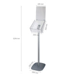 1 x RAW Customer Returns DISPLAY SALES Floor brochure stand Plus DIN A4 portrait format including holder for top sign Decorative brochure holder with brochure shelf made of crystal clear acrylic - RRP €126.91