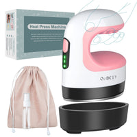 1 x RAW Customer Returns QuuCLY Mini Heat Press, Mini Iron for Crafts, Portable Heat Press Easy Transfer for T-Shirts, Shoes, Hats and Small HTV Vinyl Projects Pink  - RRP €35.3