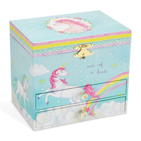 1 x RAW Customer Returns Jewelkeeper Musical Unicorn Jewelery Box with Glitter Rainbow Stars Two Drawers - Protects Treasures, Encourages Creativity - The Beautiful Dreamer Melody - RRP €29.5