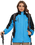 1 x RAW Customer Returns TACVASEN Women s Double Jacket Fleece Jacket Hiking Winter Functional Jacket Wind Jacket Waterproof and Windproof Softshell Jacket Blue L - RRP €79.64