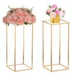 1 x RAW Customer Returns Gold Vases for Centerpieces Wedding with Acrylic Top 2 Pack Geometric Metal 60cm Tall Flower Stands for Table Centerpieces Pillars Display Stand for Wedding Party Home Decoration - RRP €49.15