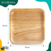 21 x Brand New ECO SOUL 100 compostable 15 cm square palm leaf plates 25 pieces Premium palm leaf tableware Robust, disposable plates like bamboo Square organic disposable plates - RRP €232.89